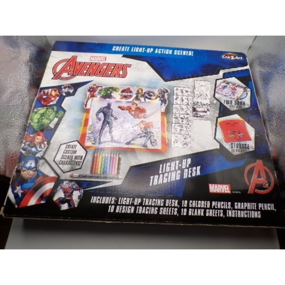 Marvel Avengers Light Up Tracing Desk Art Craft Activity Set Parts Only READ